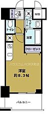 エスリード弁天町南 ワンルームの間取図画像