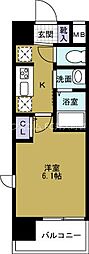 エステムコート難波ウエストサイド6グラッド 1Kの間取図画像