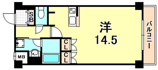 兵庫県西宮市田代町(賃貸マンション1R・3階・39.50㎡)の写真 その2