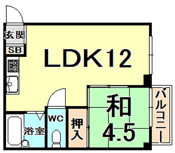 兵庫県西宮市松籟荘(賃貸マンション1LDK・3階・33.55㎡)の写真 その2