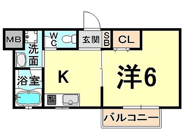 ステラハウス30 ｜兵庫県尼崎市南塚口町８丁目(賃貸アパート1K・2階・26.08㎡)の写真 その2