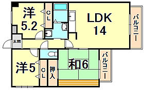 兵庫県西宮市愛宕山（賃貸マンション3LDK・3階・72.61㎡） その2