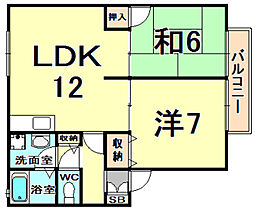 シーザパレス武庫  ｜ 兵庫県尼崎市常吉２丁目（賃貸アパート2LDK・1階・55.05㎡） その2