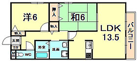 ラフォーレ武庫之荘  ｜ 兵庫県尼崎市南武庫之荘７丁目（賃貸マンション2LDK・1階・61.63㎡） その2