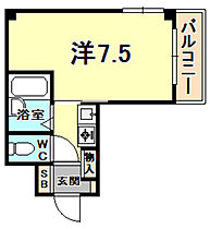 兵庫県西宮市櫨塚町（賃貸マンション1K・2階・22.00㎡） その2