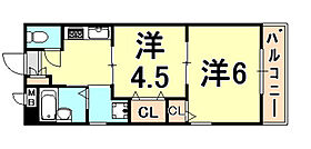 FM城ヶ堀  ｜ 兵庫県西宮市城ケ堀町（賃貸マンション2K・5階・31.12㎡） その2