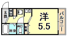 兵庫県西宮市小松南町３丁目（賃貸マンション1R・2階・20.92㎡） その2