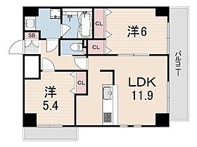 MAIN STAGE The Nishinomiya  ｜ 兵庫県西宮市弓場町（賃貸マンション2LDK・3階・55.28㎡） その2