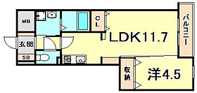 兵庫県西宮市中須佐町（賃貸マンション1LDK・1階・40.07㎡） その2