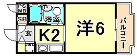 ジョイフル東園田  ｜ 兵庫県尼崎市東園田町９丁目（賃貸マンション1R・3階・18.30㎡） その2