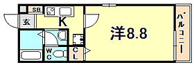 リタフラッツ　C  ｜ 兵庫県西宮市中殿町（賃貸アパート1K・2階・26.67㎡） その2