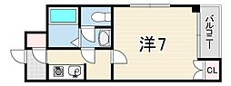 平井マンション 1Kの間取図画像