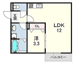 間取図画像 1LDK