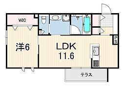 (仮称)尼崎市塚口町1丁目ヘーベルメゾン 1LDKの間取図画像