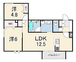 (仮称)尼崎市塚口町1丁目ヘーベルメゾン 2LDKの間取図画像