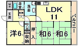 ウィステリア武庫之荘 3LDKの間取図画像