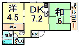 メゾン堀池 2DKの間取図画像