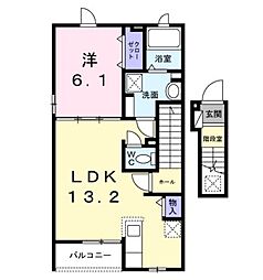 リーベ 1LDKの間取図画像