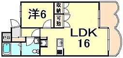 コナビレッジ8号棟 1LDKの間取図画像
