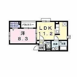 ヒカルサ尼崎栗山町 1LDKの間取図画像