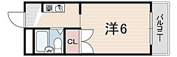 レナトゥス伊丹 1Kの間取図画像