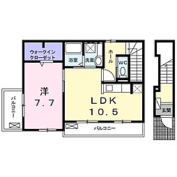 ローズK 1LDKの間取図画像