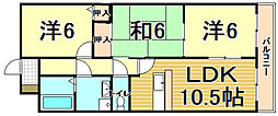 シエル 3LDKの間取図画像