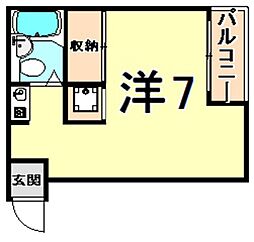 ダイドーメゾン武庫之荘2 ワンルームの間取図画像