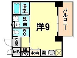 アーデン塚口 ワンルームの間取図画像