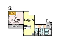 ソーリス・ルクス 1LDKの間取図画像