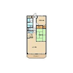 エムグランツ壱番館 2LDKの間取図画像