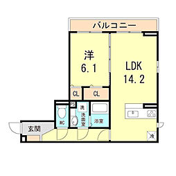 グランドメゾン 1LDKの間取図画像