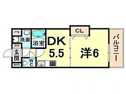 プリマベーラ 1DKの間取図画像