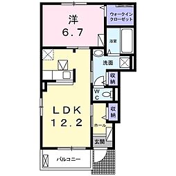 ジュエル1 1LDKの間取図画像