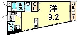 SHIKOKU8 ワンルームの間取図画像