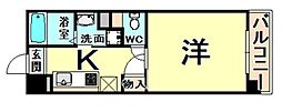 ツインエクセルホリコ 1Kの間取図画像