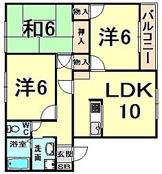 サン・ロジュマン 3LDKの間取図画像