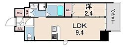 CLOVERFRONT 1LDKの間取図画像