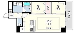 URBANEX塚口 2LDKの間取図画像