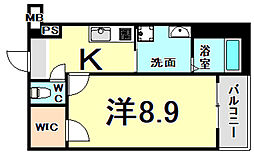 フジパレス尼崎近松 1Kの間取図画像