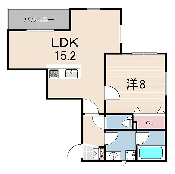 villa　le　Euphoria KITANO ｜兵庫県神戸市中央区北野町３丁目(賃貸マンション1LDK・3階・51.33㎡)の写真 その2