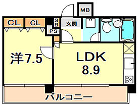 三宮ハウス  ｜ 兵庫県神戸市中央区小野柄通３丁目（賃貸マンション1LDK・10階・37.75㎡） その2