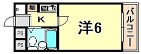 フルール岡本  ｜ 兵庫県神戸市東灘区岡本２丁目（賃貸マンション1K・2階・14.71㎡） その2