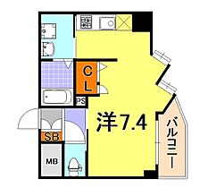 エスリード中山手県庁前  ｜ 兵庫県神戸市中央区中山手通７丁目（賃貸マンション1R・7階・25.12㎡） その2