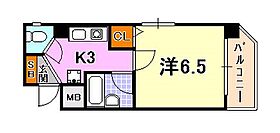 クロワートル二宮  ｜ 兵庫県神戸市中央区二宮町４丁目（賃貸マンション1K・4階・20.54㎡） その2