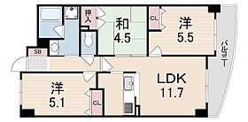 ワコーレ新神戸プラザ  ｜ 兵庫県神戸市中央区生田町１丁目（賃貸マンション3LDK・13階・60.00㎡） その2