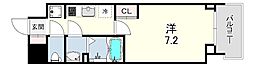 GENOVIA神戸湊川公園 1Kの間取図画像