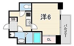 エスリード神戸ハーバークロス 12階1Kの間取り