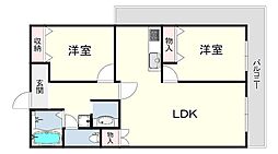 間取図画像 2LDK