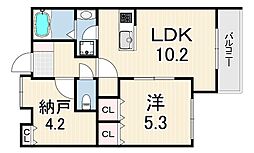 サンビルダープラス高羽ガーデン 2LDKの間取図画像